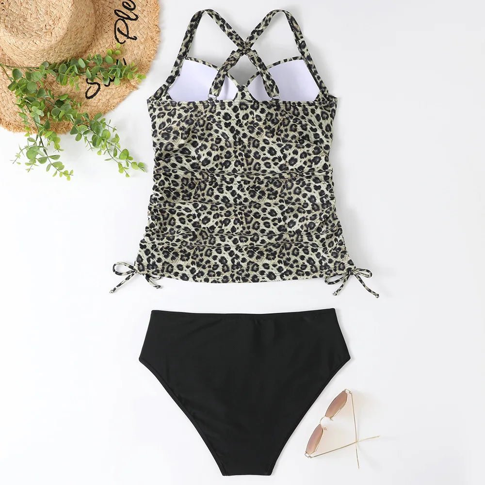 Tankini deux pièces à côtés plissés – flatteur et confortable - ClaretteClarette