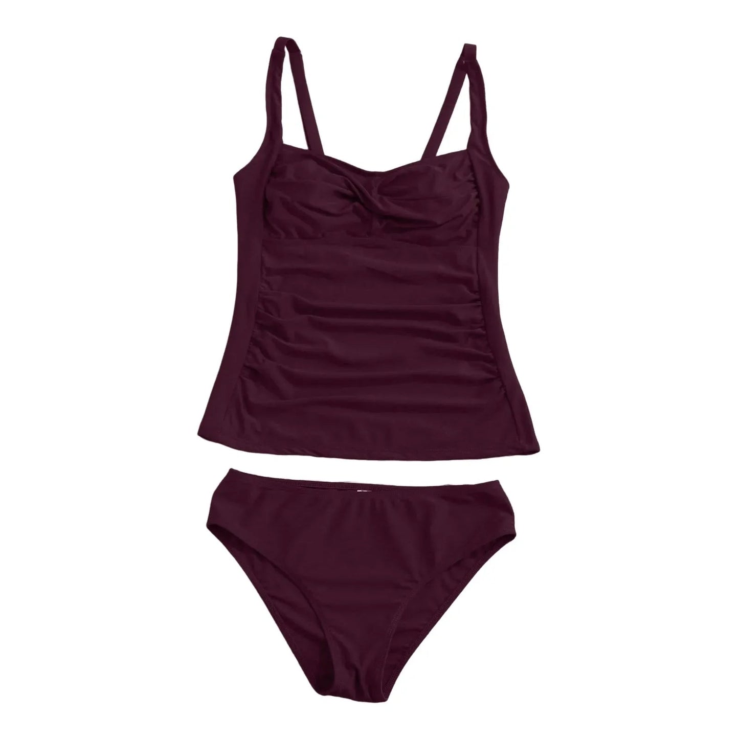 Tankini deux pièces pour femmes – maillot de bain gainant avec couverture du ventre et coupe flatteuse - ClaretteClarette