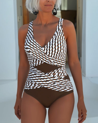 Maillot de bain une pièce à devant croisé – Élégant et confortable - ClaretteClarette