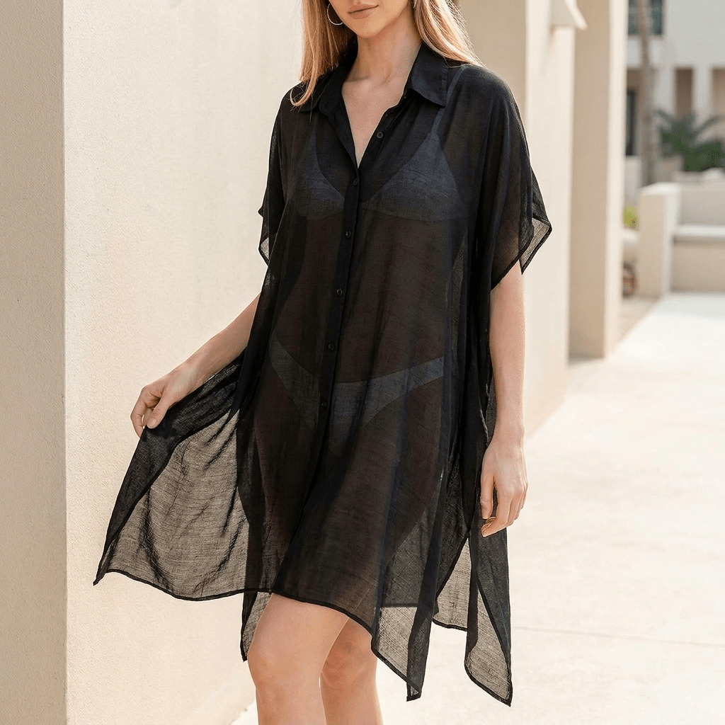 Robe de plage légère et semi - transparente avec une touche estivale - ClaretteClarette