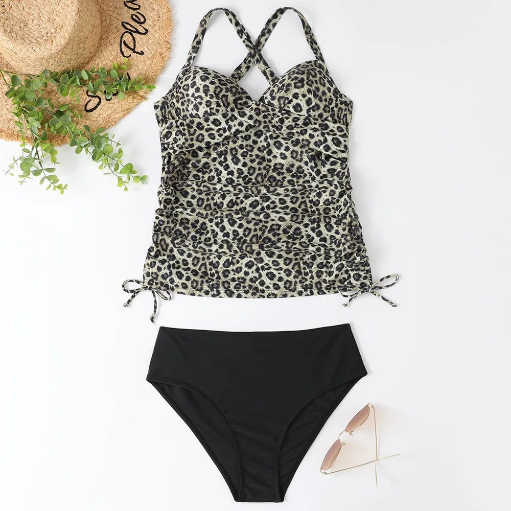 Tankini deux pièces à côtés plissés – flatteur et confortable - ClaretteClarette