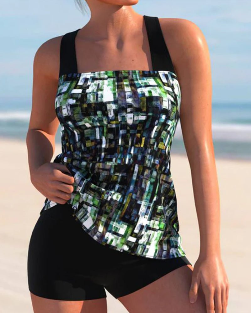 Tankini pour femmes avec shorts – Ensemble de natation sportif à séchage rapide - ClaretteClarette